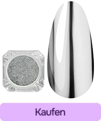 Nagelpuder MANY BEAUTY Chromeffekt Spiegel Silber
